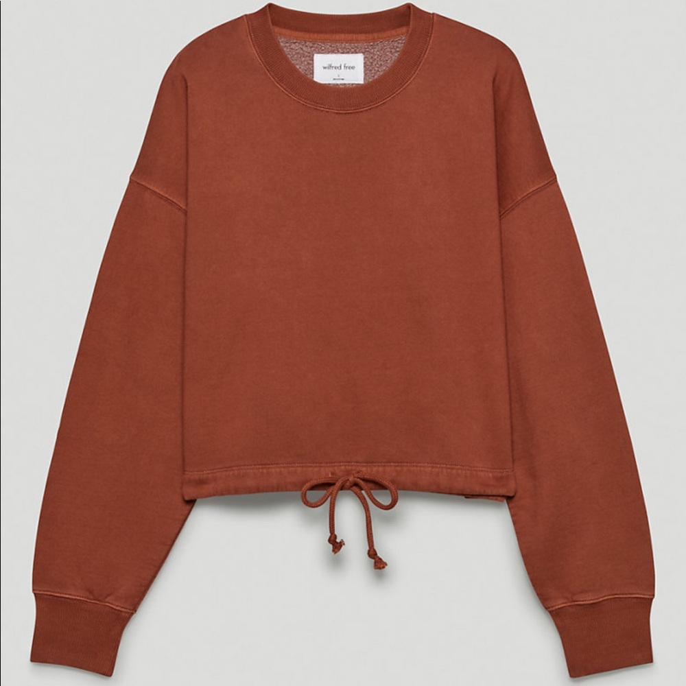 Aritzia Wilfred Free Fleece Cropped Sweatshirt